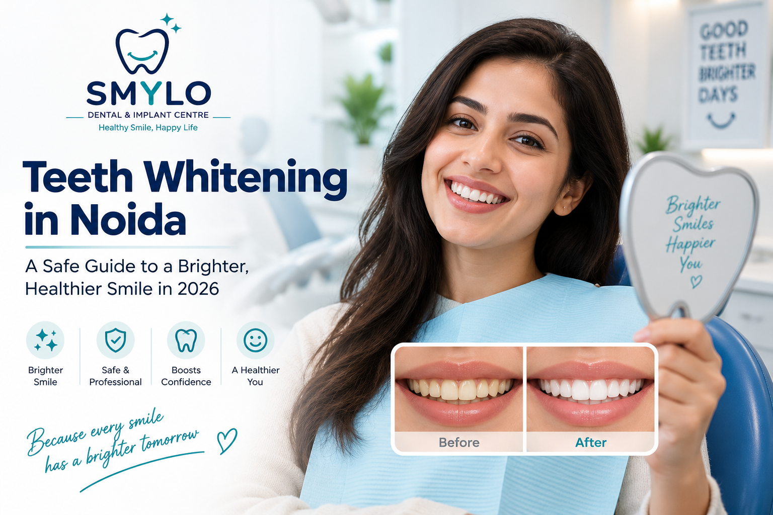 Teeth Whitening in Noida: A Safe Guide to a Brighter, Healthier Smile in 2026
